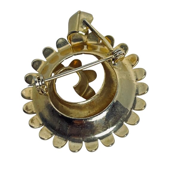Vintage Gold Tone Abstract Swirl Brooch (5745) - Picture 4 of 4
